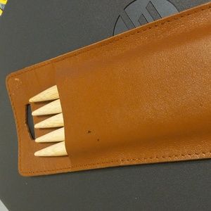 Vintage double end bamboo knitting needles. 9mm 13.